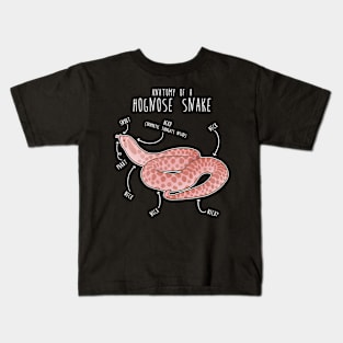 Pink Pastel Hognose Snake Anatomy Kids T-Shirt